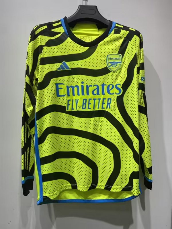 AAA Quality Arsenal 23/24 Away fluorescent Yellow Long Jersey